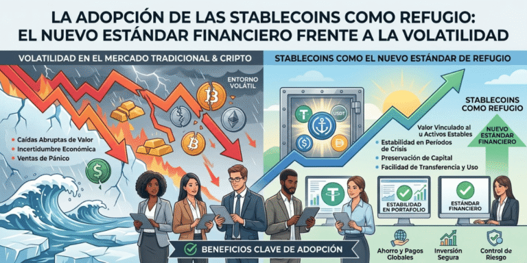 La adopción de las stablecoins como refugio: El nuevo estándar financiero frente a la volatilidad.