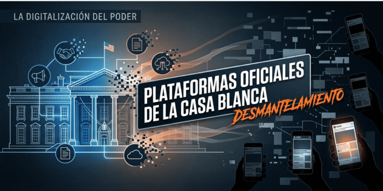 La digitalización del poder: El desmantelamiento de las plataformas oficiales de la Casa Blanca.