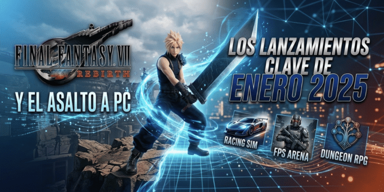 Final Fantasy VII Rebirth y el asalto a PC: Los lanzamientos clave de enero 2025.