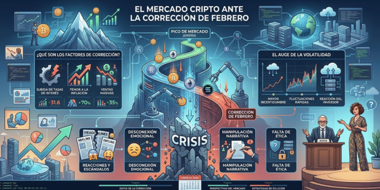 El mercado cripto ante la corrección de febrero.