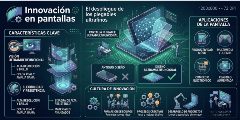 Innovación en pantallas: El despliegue de los plegables ultrafinos.