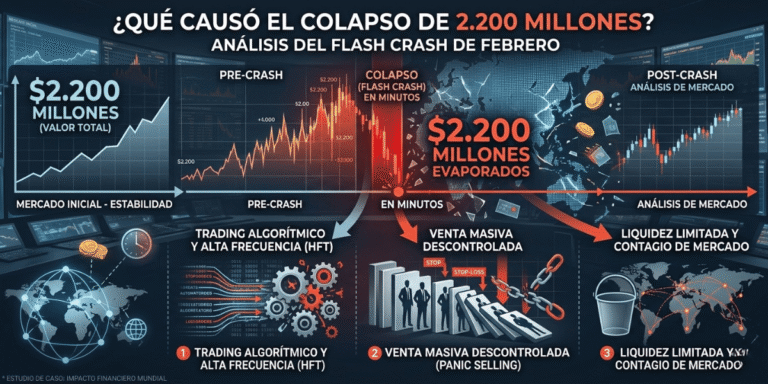 ¿Qué causó el colapso de 2.200 millones? Análisis del flash crash de febrero.