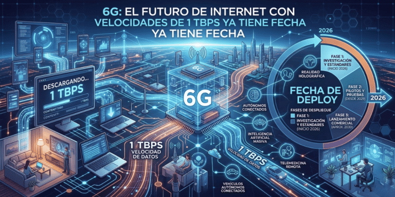 6G: El futuro de internet con velocidades de 1 Tbps ya tiene fecha.