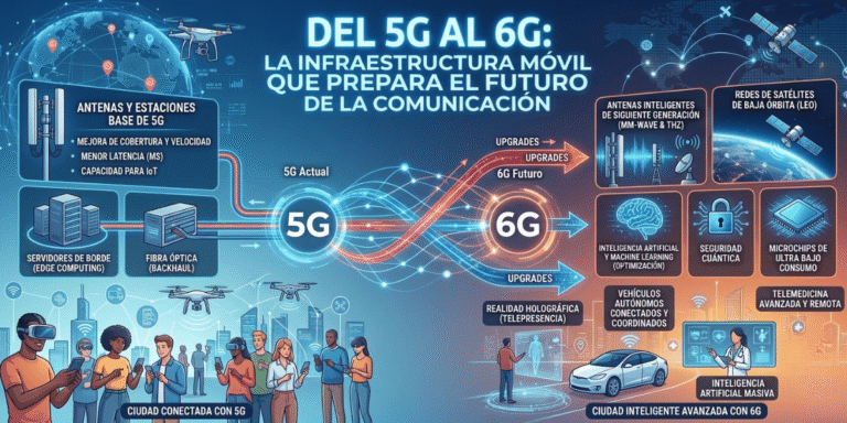 Del 5G al 6G: La infraestructura móvil que prepara el futuro de la comunicación.