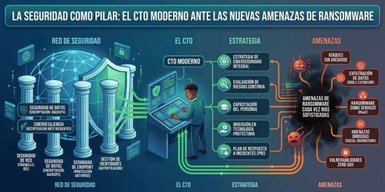 La seguridad como pilar: El CTO moderno ante las nuevas amenazas de ransomware.