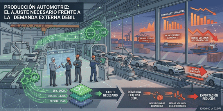 Producción automotriz: El ajuste necesario frente a la demanda externa débil.