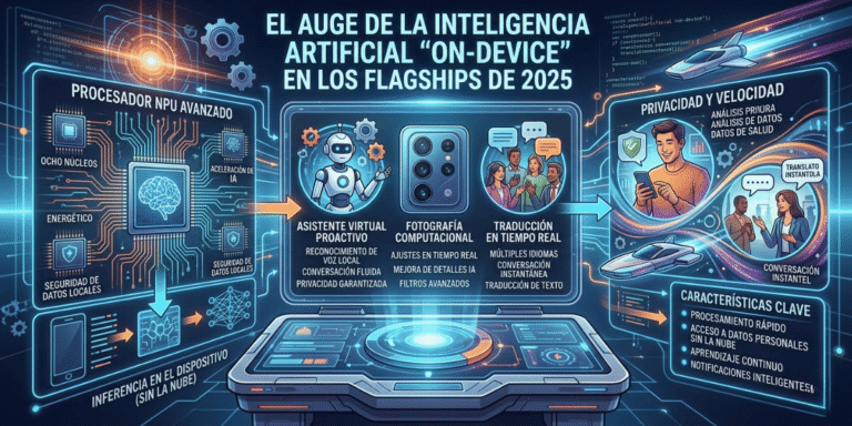 El auge de la inteligencia artificial «on-device» en los flagships de 2025.