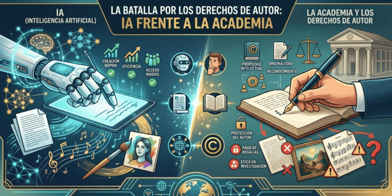 La batalla por los derechos de autor: IA frente a la academia.