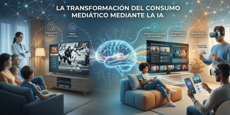 La transformación del consumo mediático mediante la IA.