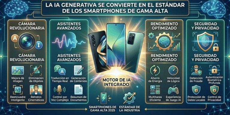 La era de la IA en el móvil: Por qué 2025 es el año donde tu teléfono aprenderá a pensar.