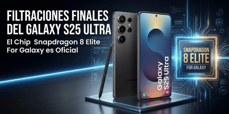 Filtraciones Finales del Galaxy S25 Ultra: El Chip Snapdragon 8 Elite For Galaxy es Oficial.