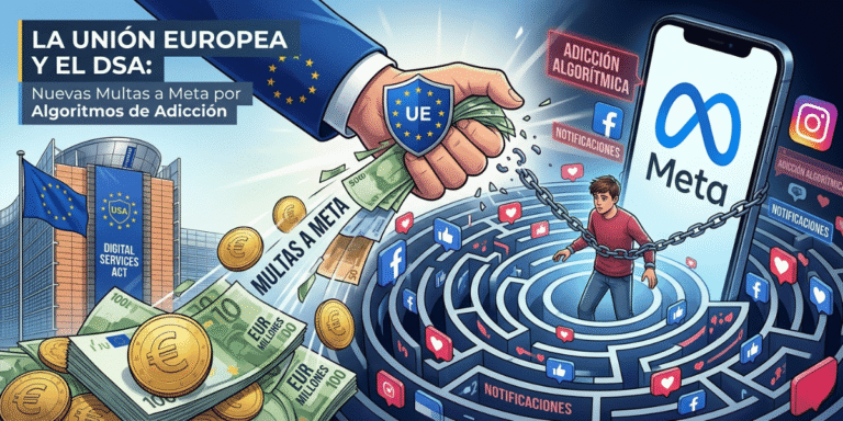 La Unión Europea y el DSA: Nuevas Multas a Meta por Algoritmos de Adicción.