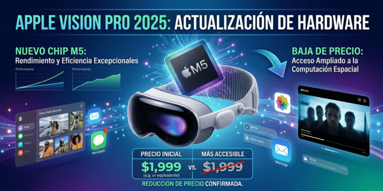 Apple Vision Pro 2025: Actualización de Hardware con Chip M5 y Baja de Precio.