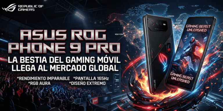 ASUS ROG Phone 9 Pro: La bestia del gaming móvil llega al mercado global.