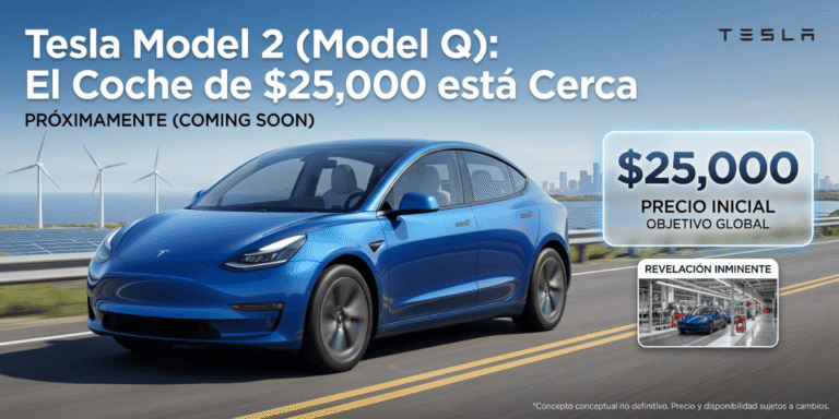 Tesla Model 2 (Model Q): El Coche de $25,000 está Cerca.
