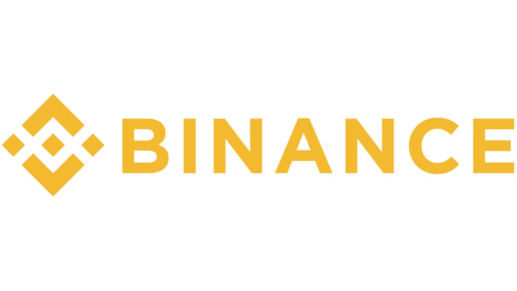 03-binance Logo dorado de Binance sobre fondo blanco.