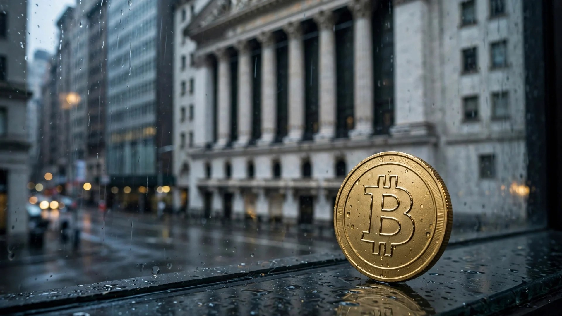 bitcoin Gráfico descendente del precio de bitcoin en una pantalla de operaciones con velas rojas
